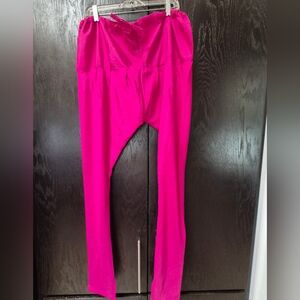 Hot Pink Harem Pants Feather Lightweight Silk Type Material M/L